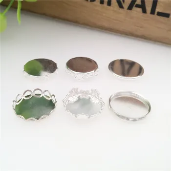 

15pieces 15-16mm silver various styles base for glass globe DIY jewelry accessories
