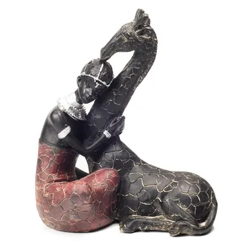 

African Ornaments Retro Resin Figurine Model Home Decoration Accessories ElimElim
