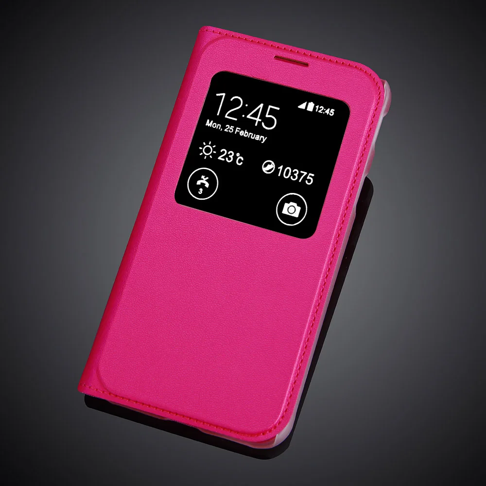 Для samsung Galaxy Xcover 4 G390F 5," Xcover4 Окно чехол из искусственной кожи противоударный защитный мобильного телефона черные чехлы на заднюю крышку - Цвет: Rose Red