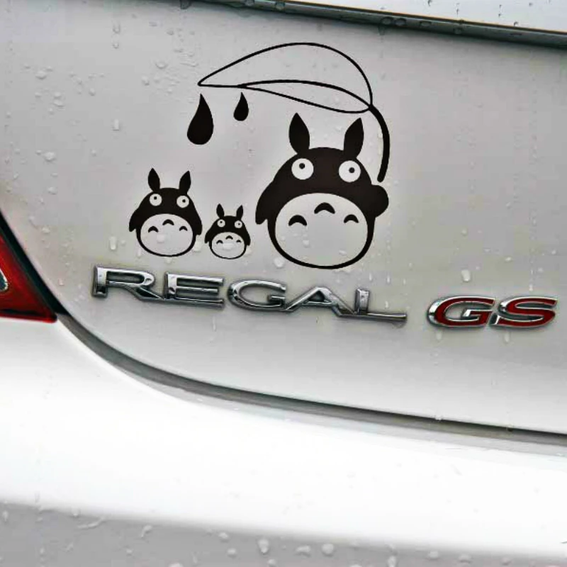 

Volkrays Car Accessories Cartoon Funny Cute Totoro Hiding Rain Sticker Decal for Motorcycle Honda Toyota Wardrobe Ford Focus