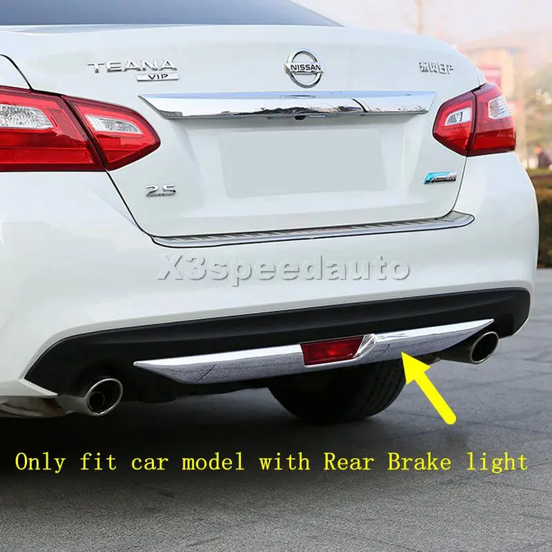 For Nissan Teana Altima Chrome Rear Under Bumper Cover Trim 1pcs For 2016 2017in Chromium
