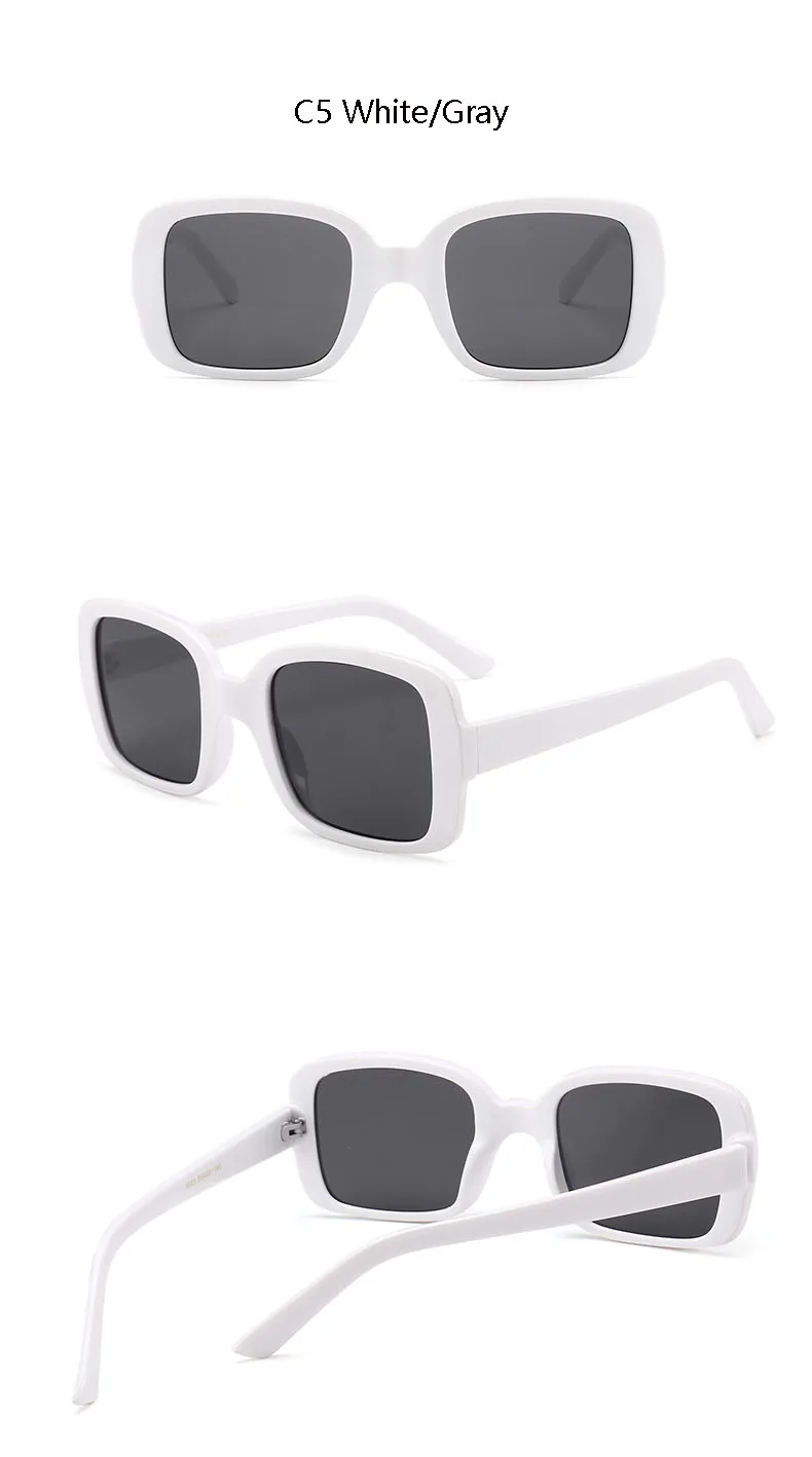 Черные Квадратные Солнцезащитные очки Винтажные Солнцезащитные очки для женщин Роскошные брендовые дизайнерские сексуальные белые золотые солнцезащитные очки женские зеркальные очки SH162