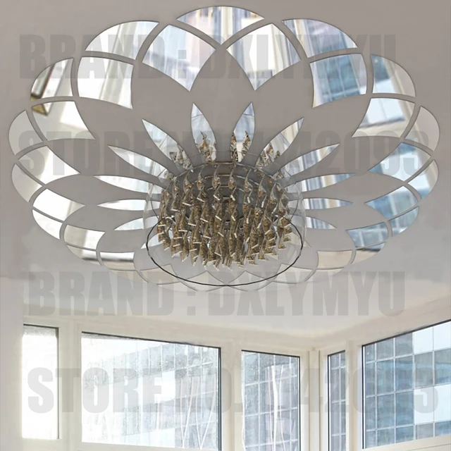 Mirror Sticker Modern Circle Pattern Acrylic Wall Stickers Mirror Sticker Modern Circle Pattern Acrylic Wall Stickers Ceiling Decor Living Room Bedroom Decoration Decals
