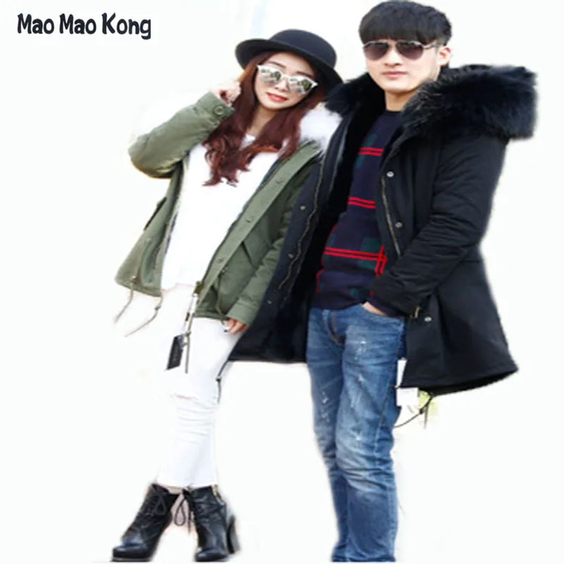

Casual fashion Italy design Mr raccoon fur long jacket, army green, dark blue, black fur lined furs parka