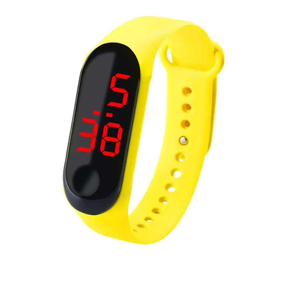 Новое поступление унисекс Женские часы водонепроницаемые с сенсорным экраном светодиодные спортивные модные электронные часы Высокое качество Kol Saati# W - Цвет: Цвет: желтый
