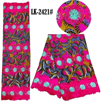 

High quality Africa lace wax fabrics with stones for dress hot sale african embroidery french net lace fabric!DF-2620