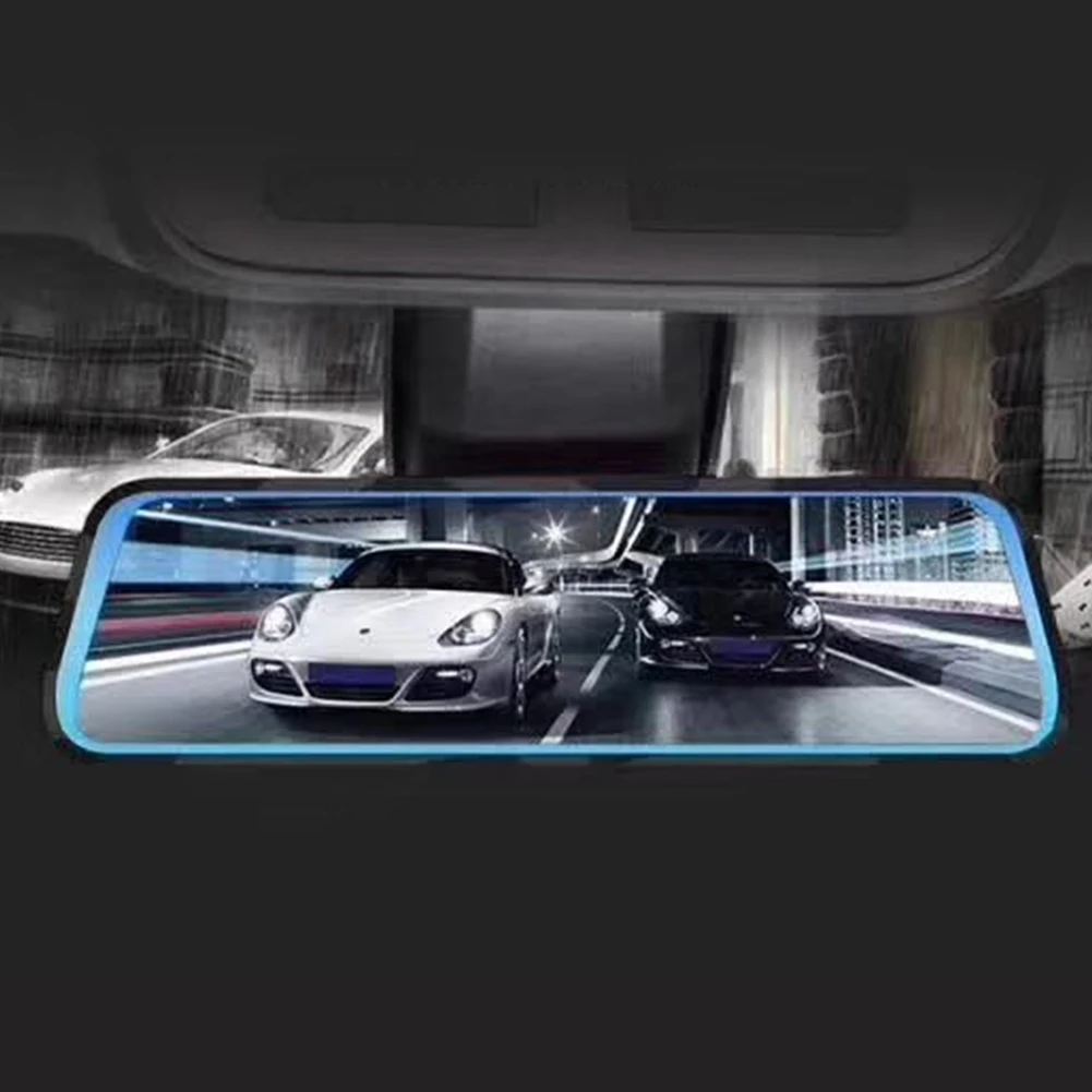 

9.66" LCD Widescreen Car Rear View Mirror Monitor 1080P Touch Screen Front & Rear Driving Recorder Car Camera Recorder