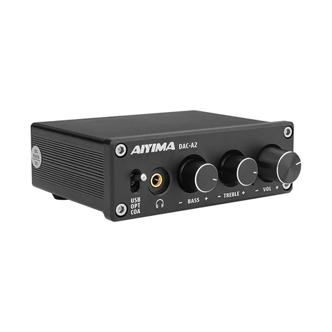 Decodificador de Áudio de Fibra Agudos com Amplificador de Fone de Ouvido para Faça Teatro de Som em Casa Aiyima Mini Coaxial Decodificador Baixo Ajuste Você Mesmo Usb