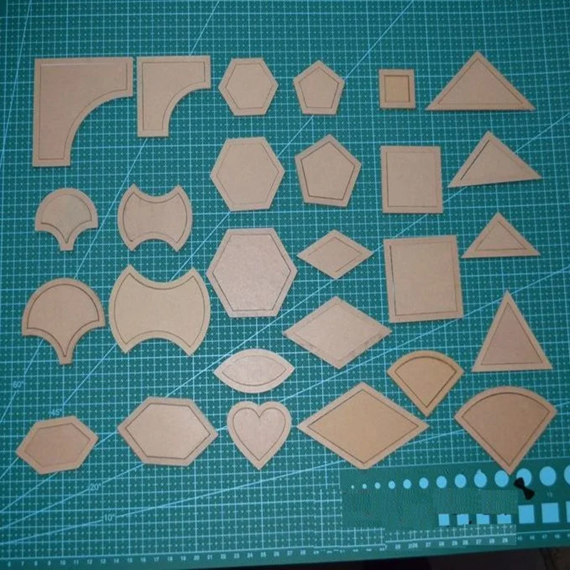1set = 54pcs Acrylic mixed Patchwork Templates 54 Styling Tools Diy Cloth for quilting tools ...