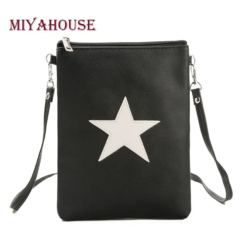 

Miyahouse Small Star Design Shoulder Bag Falp Bag Women Soft Leather Female Crossbody Bag Ladies Handbag Clutches