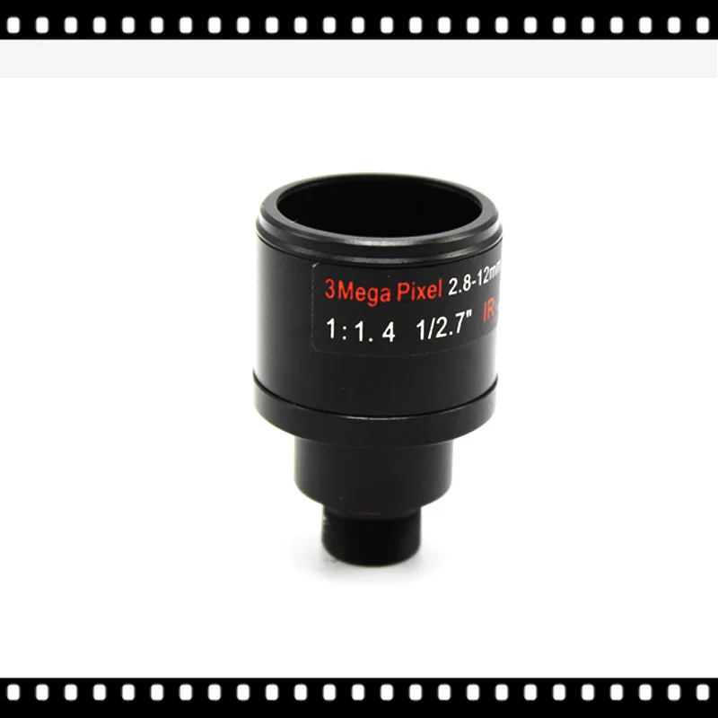 3-мегапиксельная фиксированная ирисовая диафрагма M12 HD 2,8-12 мм объектив с переменным фокусным cctv ИК HD объектив F1.4 Ручная фокусировка зум угол обзора 90~ 28 градусов