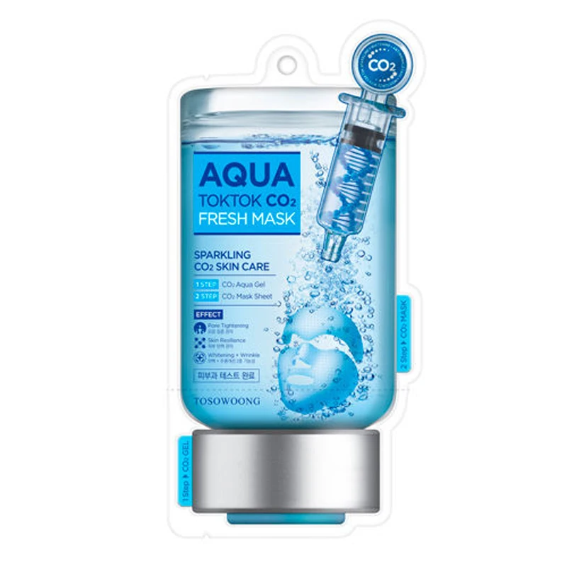 TOSOWOONG Aqua Tok CO2 маска 5 шт. Корея уход за кожей лица Макс увлажняющий против морщин
