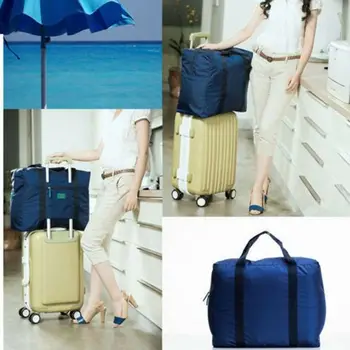 

New Foldable Travel Bag Solid Unisex Soft Nylon Storage Luggage Zipper Carry-on Organizer Hand Shoulder Duffle Bag Hot