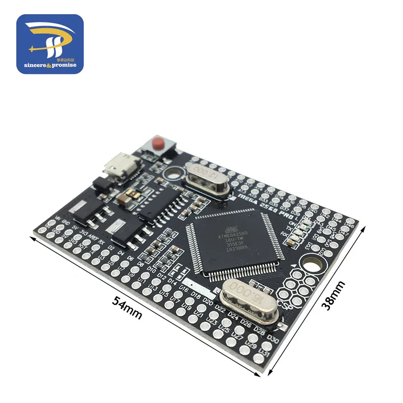 Тонкий электронный Мега 2560 PRO встроенный CH340G/ATMEGA2560-16AU чип с штекерами, совместимый для Arduino Mega2560 CH340