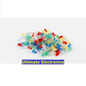 

200pcs Round Top F5 5MM DIP LED lights red white blue yellow green 2Pin colorful