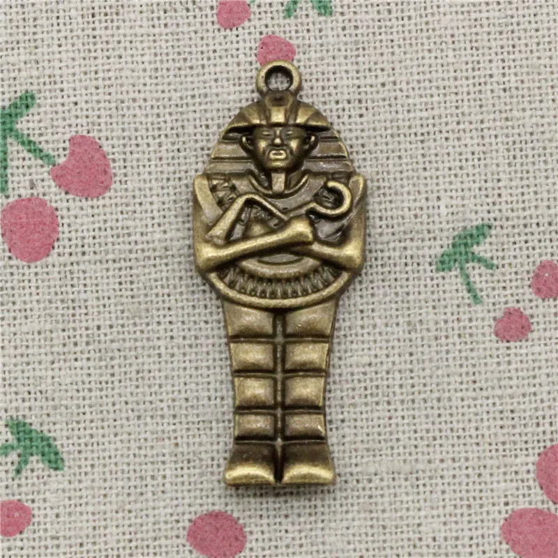 6pcs Charms egyptian mummy sarcophagus 45*18mm Antique Bronze Vintage