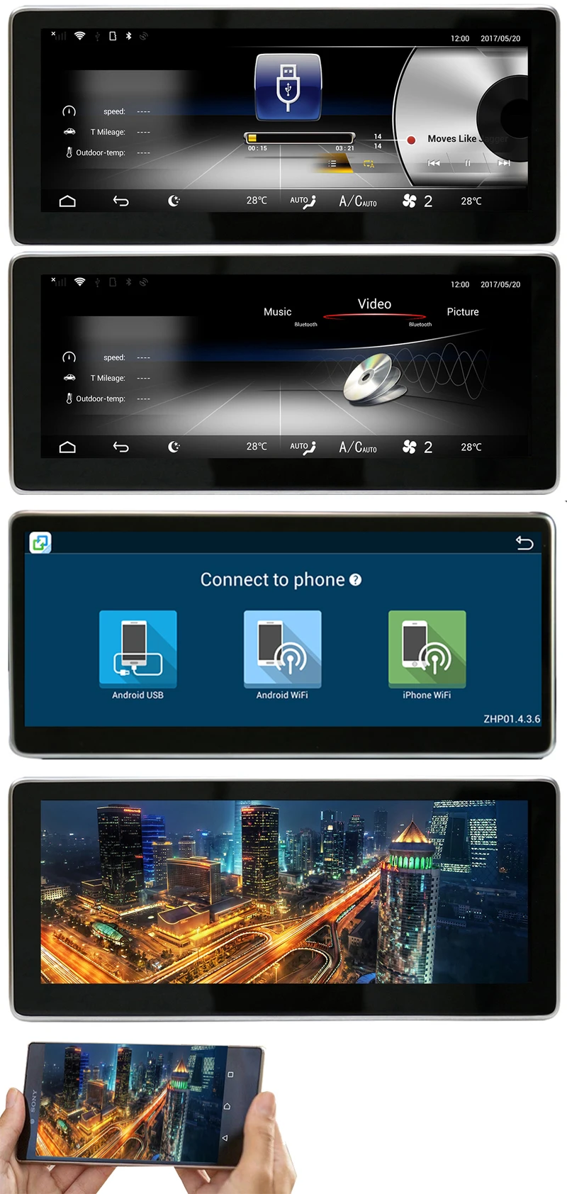 Liislee Car Multimedia Player NAVI For Mercedes Benz MB C Class W205 C205 A205 S205 2015~2018 Car Radio Stereo GPS Navigation (4)