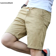 Lawrenceblack одноцветное Для мужчин шорты плюс Размеры 5XL Лето Для мужчин s шорты хлопок Повседневное Модные мужские брендовые Короткие штаны homme 970
