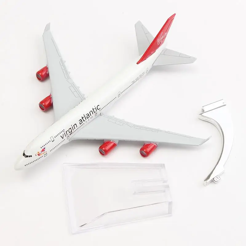 Kiwarm 160mm Metal Plane Model Aircraft B747 Virgin Atlantic