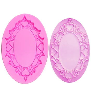 

M0491 Frame Silicone Mold chocolate Fondant gumpaste moulds baking DIY party cake Decorating Tools