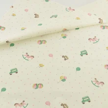 Telas de algodón Teramila Happy Horse manualidades para cama decoración tejido textil costura patchwork para edredones de tela(China)