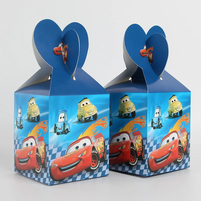 

Disney car Candy Box kids Party Decoration Party Supplies 6pcs/lot Disney Car Theme Kids Birthday Party Supplies Gift Paper Box