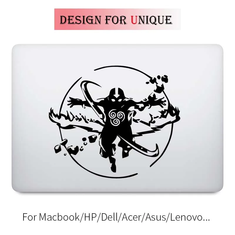 

Last Airbender Avatar Decal Laptop Sticker for Apple Macbook Decal Pro Air Retina 11 12 13 15 inch Vinyl Mac Surface Book Skin
