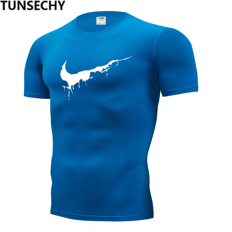 

Summer 2019 short sleeved men's and women's t-shirts casual sports fitness lovers T-shirt solid color printing