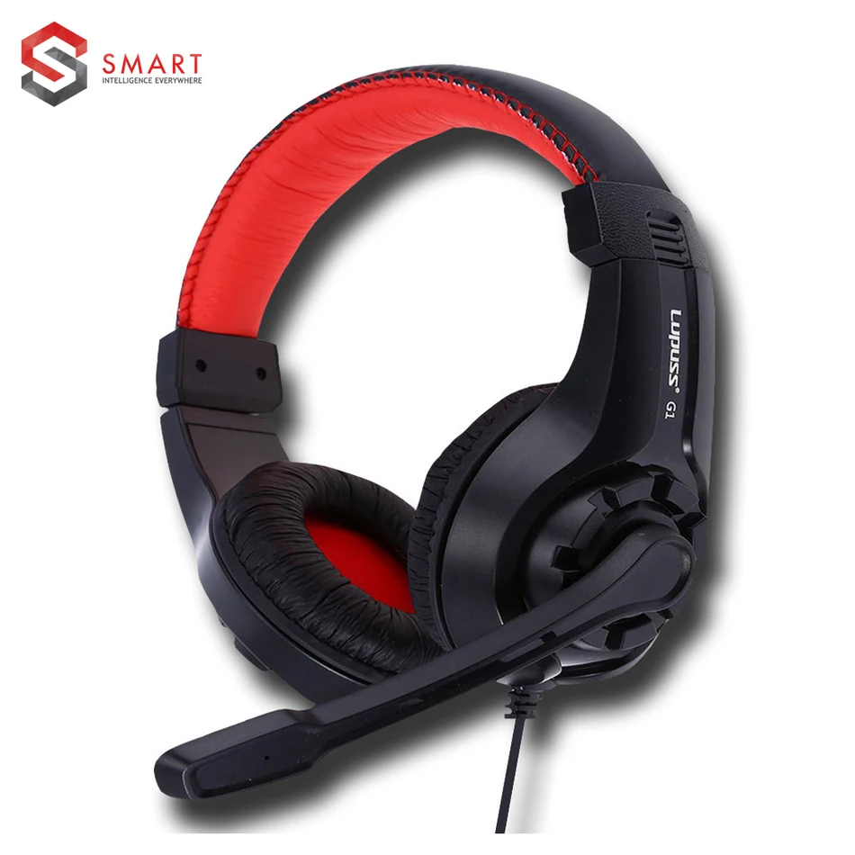 Lupuss G1 Wired Headphones with Microphone Adjustable Over