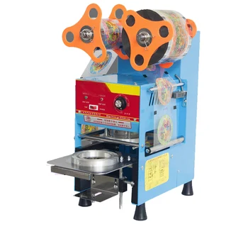 

95mm 75mm New Semi Automatic plastic cup sealing machine cup sealer