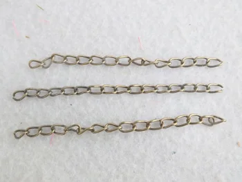 

Free shipping !!! A-3842 100 PCs Antique Bronze Extended&Extension Jewelry Chains/Tail Extender 50mm