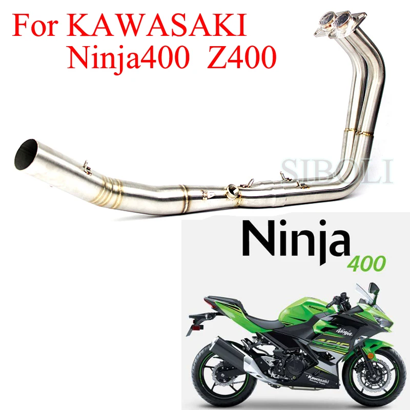 Ninja 400 Z400 Motorcycle Exhaust Full Systems Header Pipe Front Link