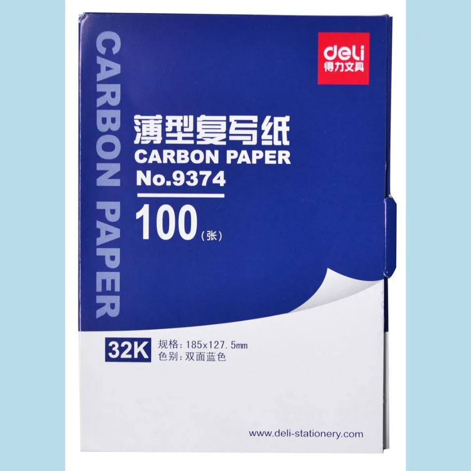 1 bag 100sheets blue color carbon paper include 3 red ones 32k 127