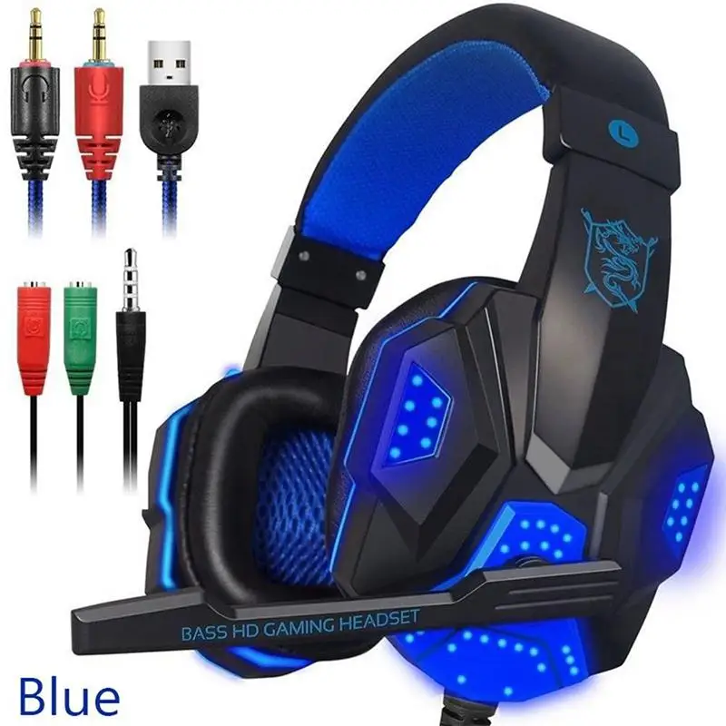 

EastVita Stereo Sound Headsets with Mic LED light for Computer PC Gamer PC780 Gaming Headset Earphone Wired Gamer Headphone r25