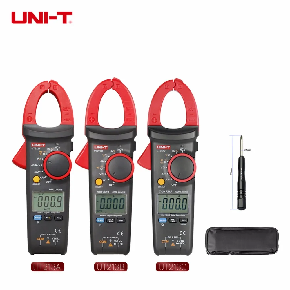 Цифровой мультиметр зажим UT213C UT213B UT213A True RMS автоматический диапазон температуры