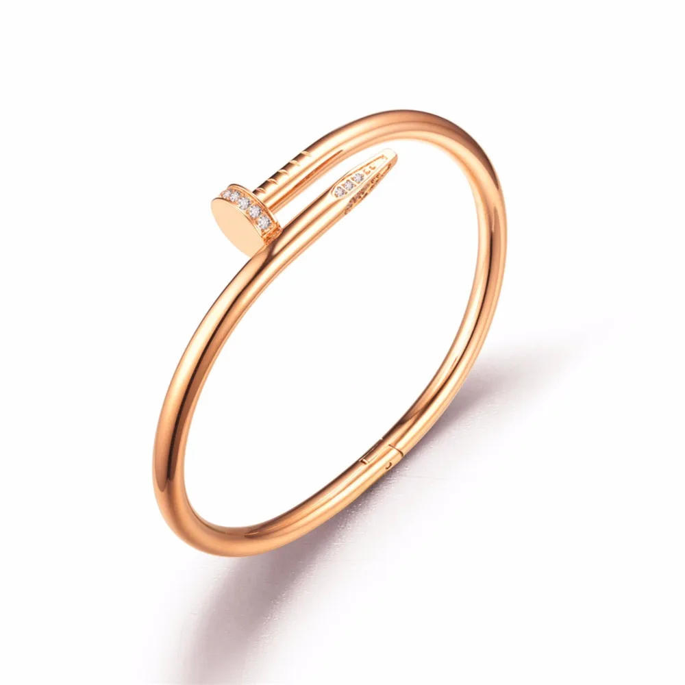 

Women's Bracelet Creative Nail Shaped CZ Rhinestone Inlay Faddish Accessory