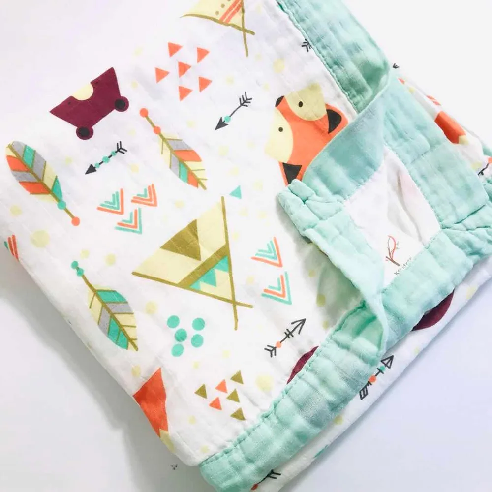 

F11 quilt four layer bamboo baby muslin blanket karitree swaddle better than Anais Baby/bamboo Blanket Infant Wrap