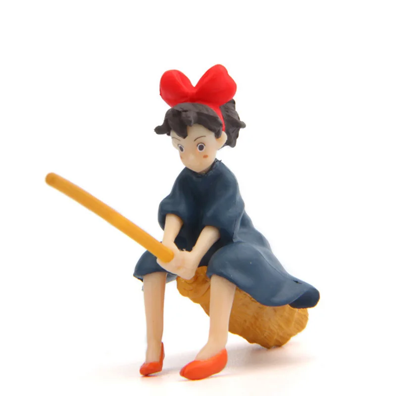 

HuCooCoo 6cm Kiki's Delivery Service Kiki with Magic Broom Action Figure Toys Collection Model