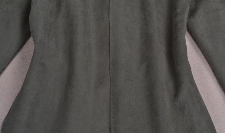 MIUXIMAO/ г. Осенне-зимнее армейское зеленое Новое однобортное кожаное длинное модное пальто высокого качества с рисунком оленя