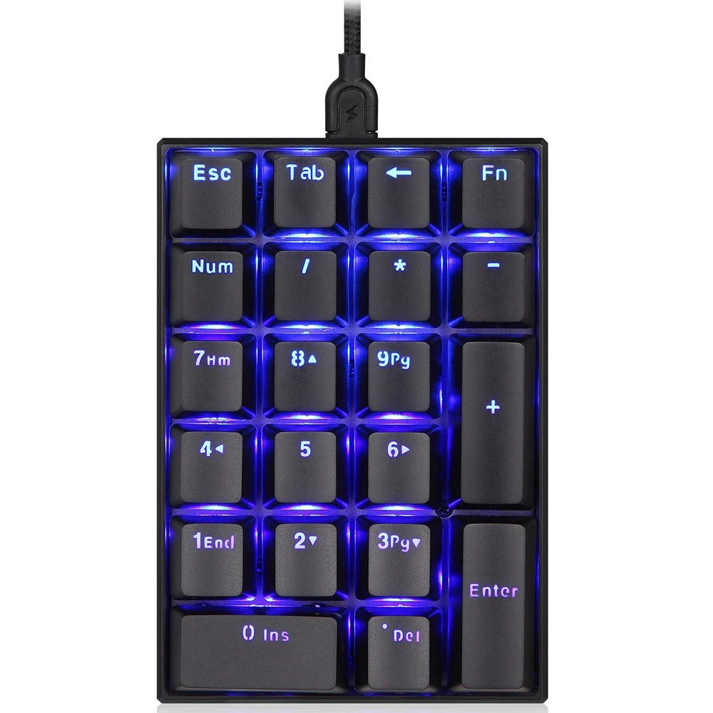 Motospeed K23 USB Проводная цифровая механическая клавиатура с переключателем Kailh