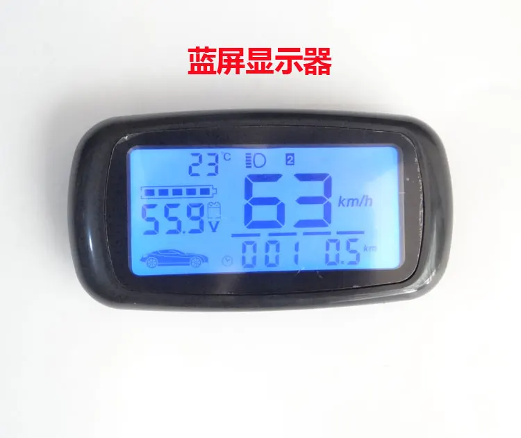 

speedometer 36v48v60v64v72v80v96v LCD display instrument electric scooter bicycle tricycle gauge speed+battery/light indicator