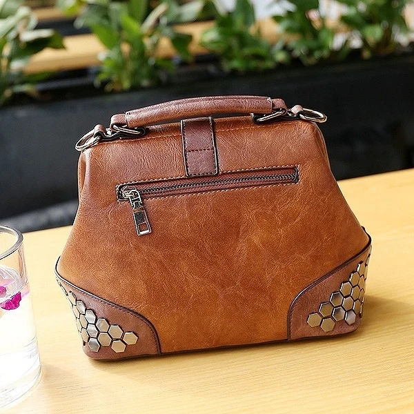 Borsa Modo Del signore Spalla Borsoni Progettista Diagonale Elaborazione Di Cuoio Ljl Paillettes Dell'unità Portatile Borsette Sacchetto Brown EwRxq0x6