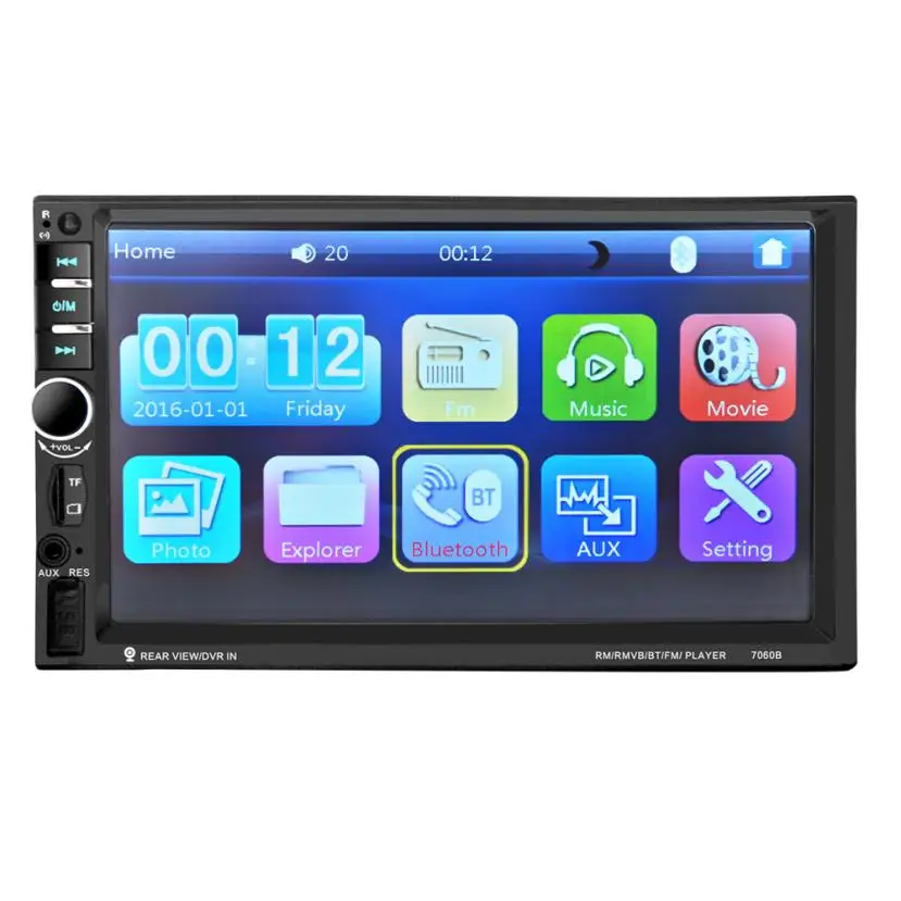 Авто Радио " HD Bluetooth Сенсорный экран автомобиля стерео радио 2 DIN FM/MP5/MP3/USB/AUX jul5