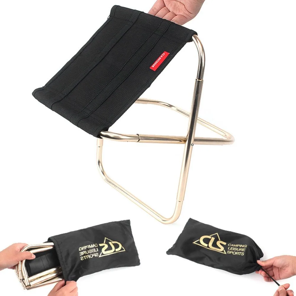 مصغرة كرسي قابلة للطي للجلوس في الهواء الطلق فائقة ضوء المشي الصيد كرسي تخييم المحمولة مقعد البراز حقيبة التخزين حقيبة الظهر التنزه