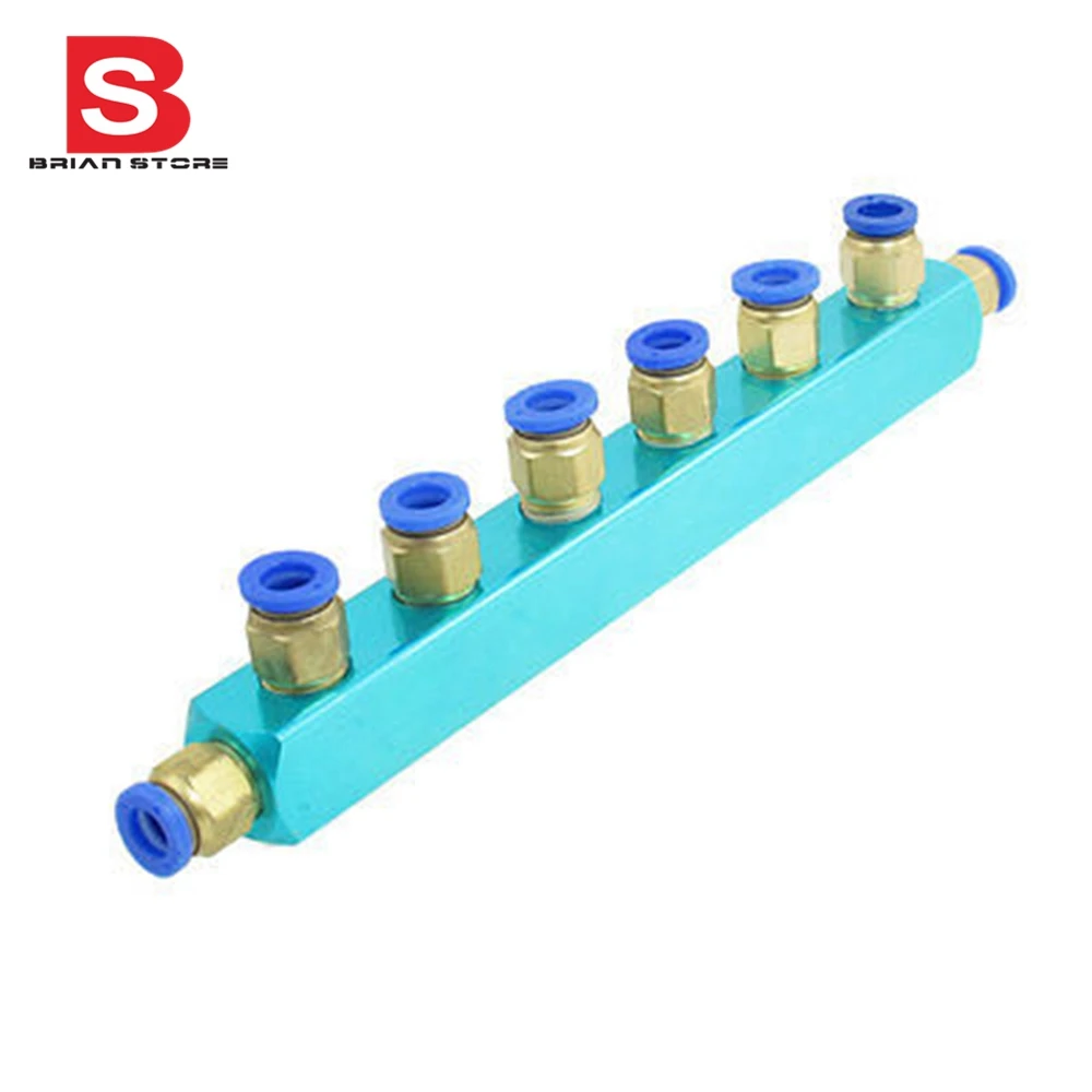 Air Hose Fitting 8mm 6 Way Push in to Connect Quick Couplerair hose