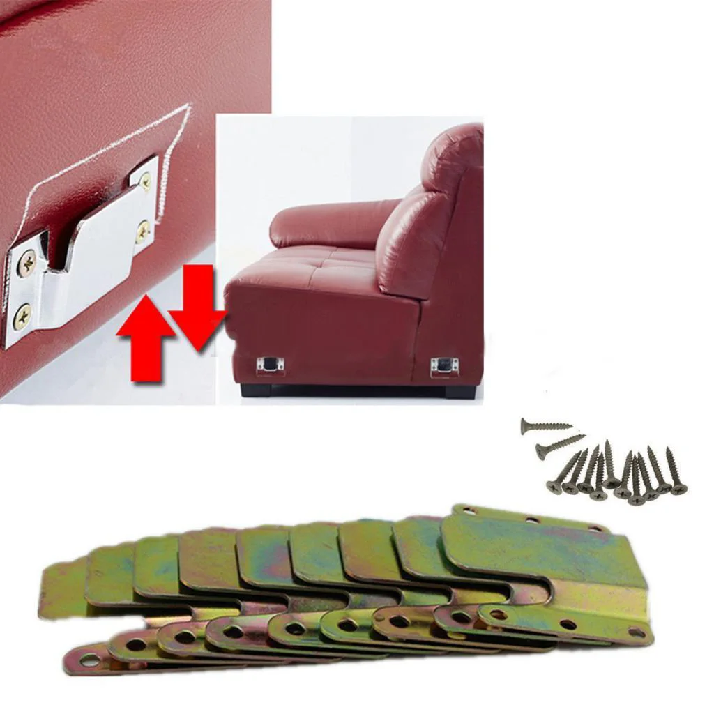 2x Universal Sectional Sofa Installing Furniture Connector with 12 Screws