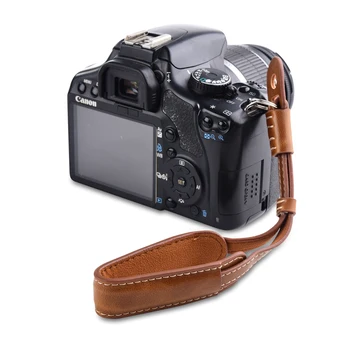 

Camera Leather Hand Strap Grip Metal Ring Wrist Strap For Nikon Z7 D7200 D7100 D5300 D5200 D5100 D3400 D3300 D850 D810 L830 D750