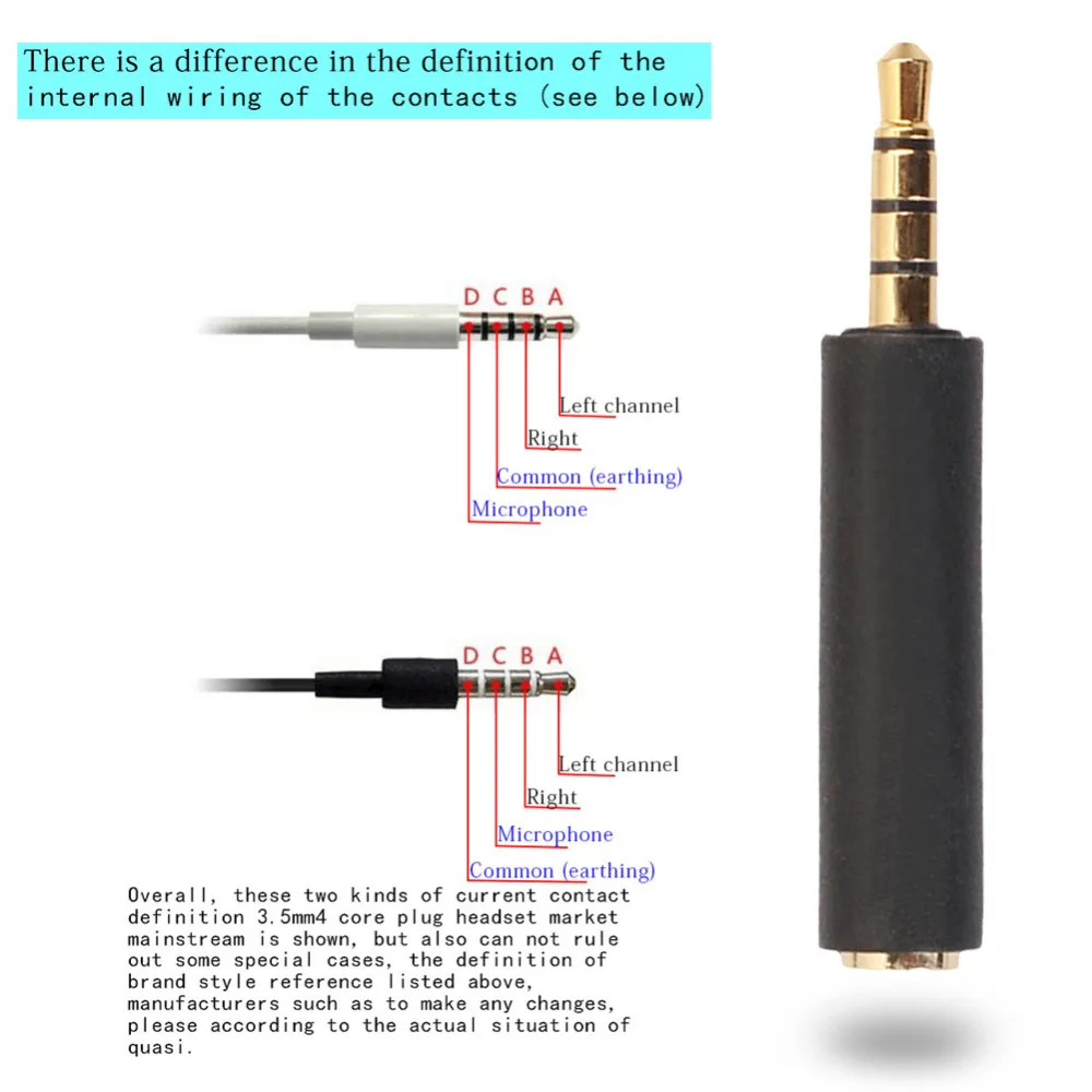 Koop Hoge Kwaliteit Universele 3.5mm OMTP om CTIA Man vrouw Oortelefoon Converter Adapter Kabel voor iPhone Andorid Smartphone