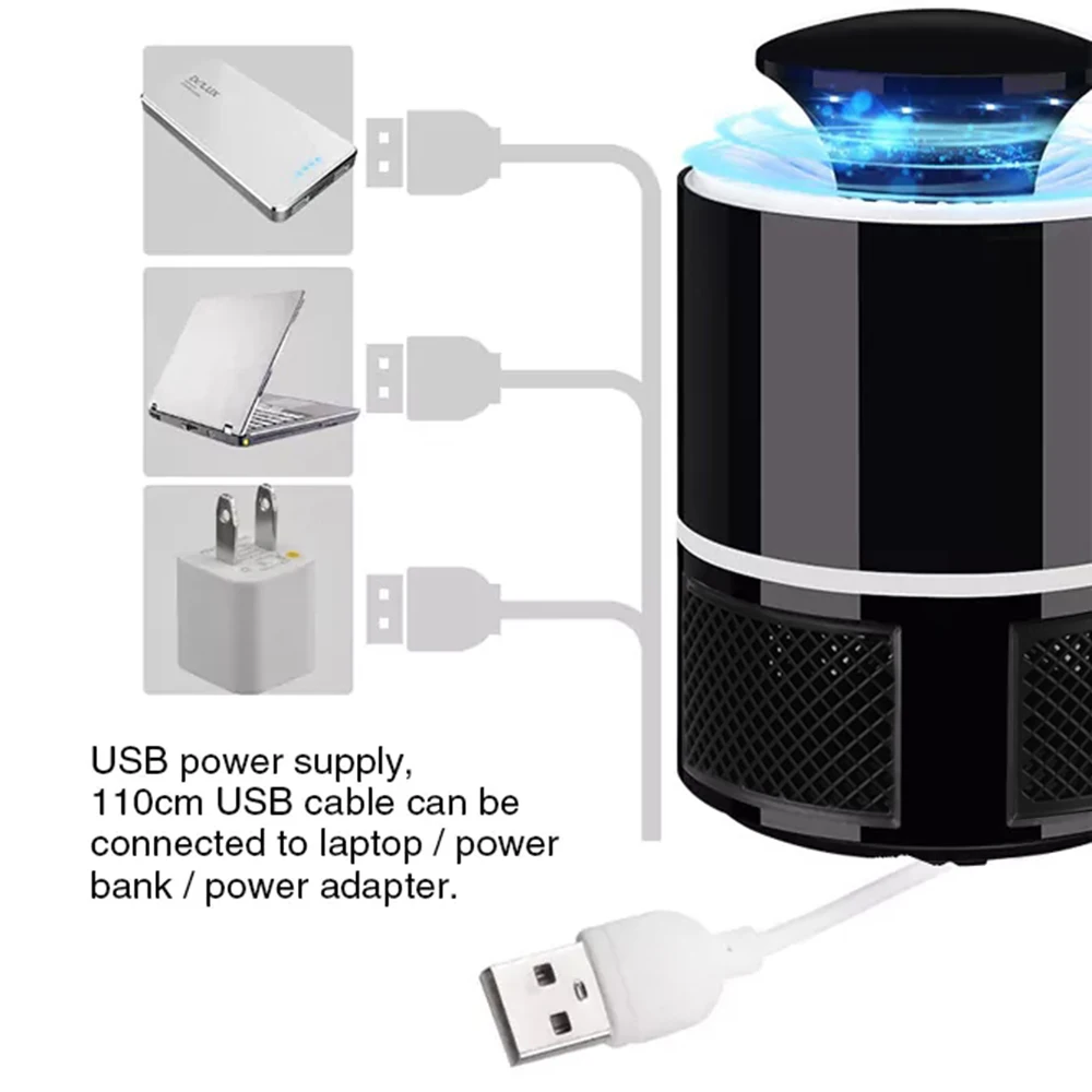 Светодиодный светильник от комаров Zapper с УФ-питанием от USB, фотокаталитическая ловушка для комаров, лампа от вредителей, насекомых, ночной Светильник для детей