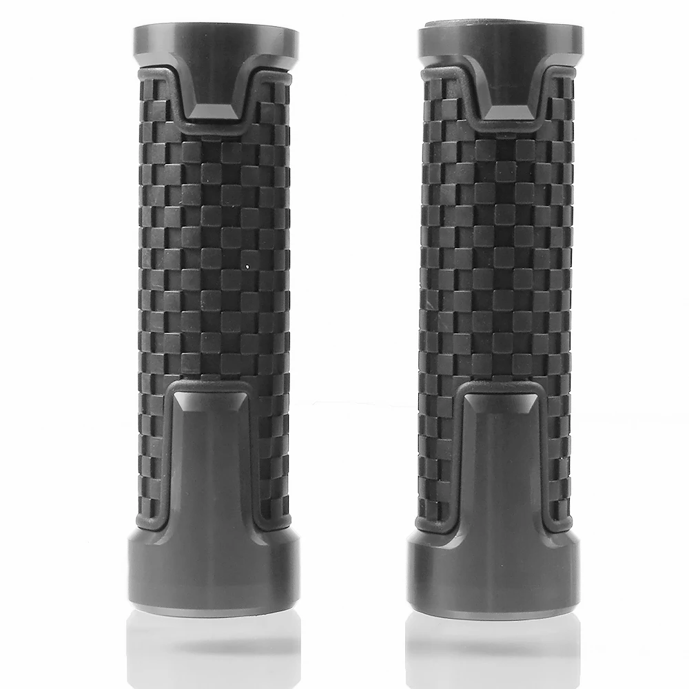 Gray 7/" 22 мм CNC алюминиевая универсальная мотоциклетная ручка руль мото рукоятка для SUZUKI GSX1400 HAYABUSA GSXR1300 GSXR1100 - Цвет: Gray